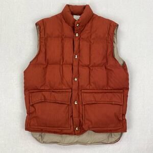 Vintage Walls Vest Sz 42R Orange Goose Down Puffer Blizzard Pruf Class I USA 90s